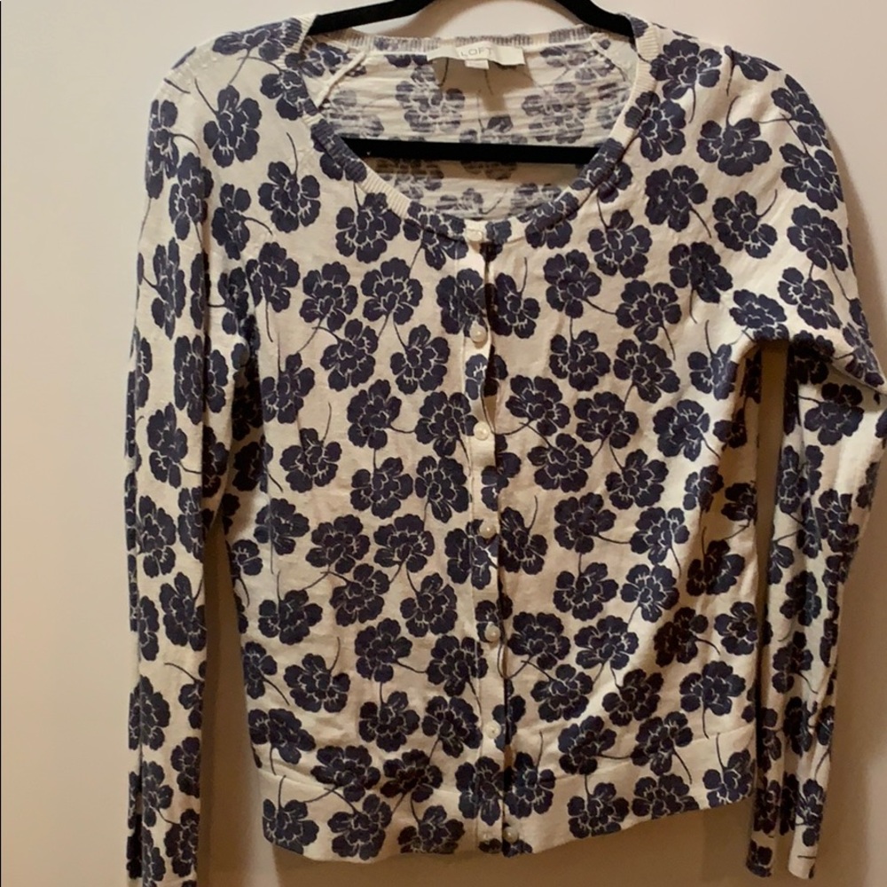LOFT floral cardigan